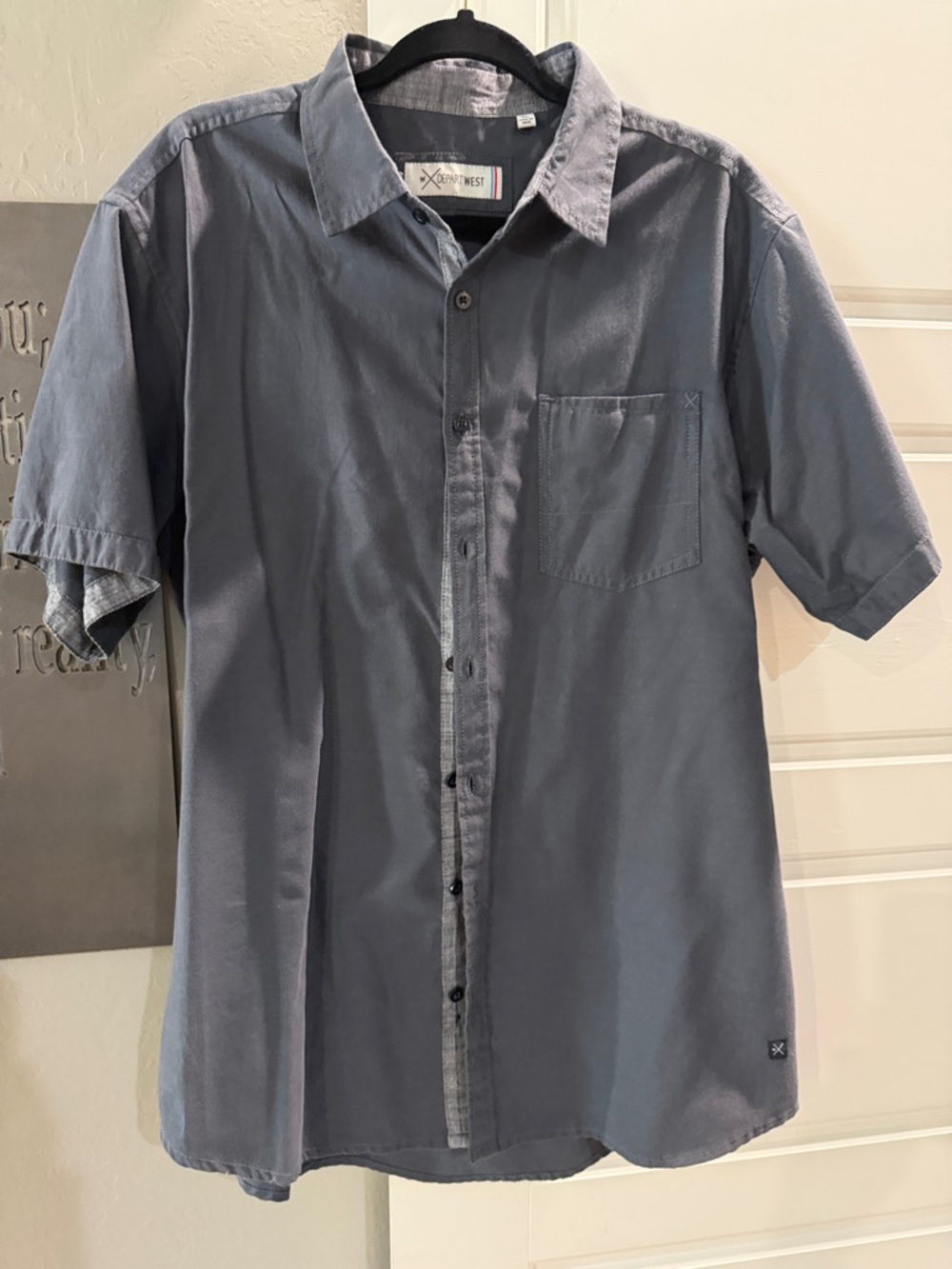 Arrowwest Men's Short-Sleeve Button-Down Shirt in Slate Gray